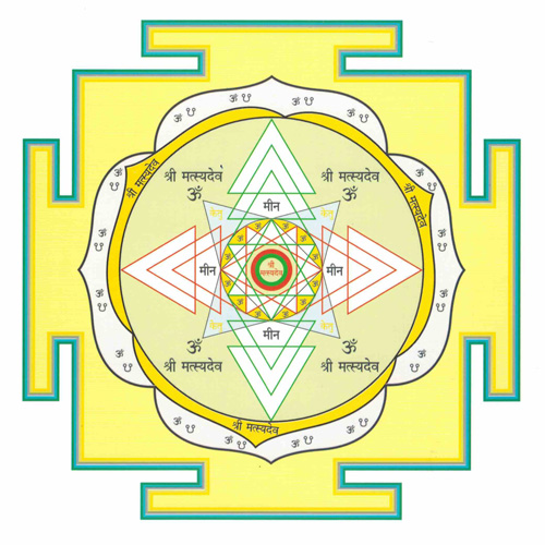 Meditationszubehör / Yantras / Yantra Matsya (Ketu)